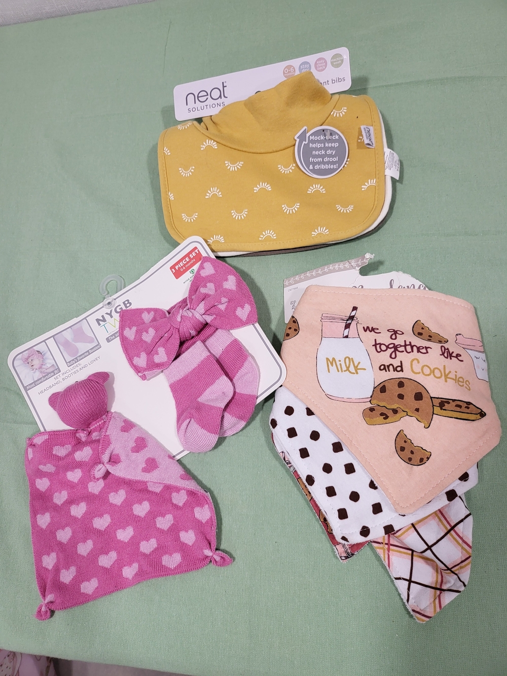 Mixed Brand Bandana Bib Set with Gift Set